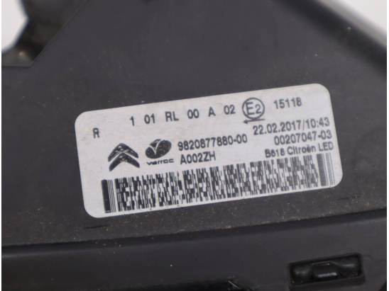 Clignotant droit occasion CITROEN C3 III Phase 1 - 1.2i 110ch