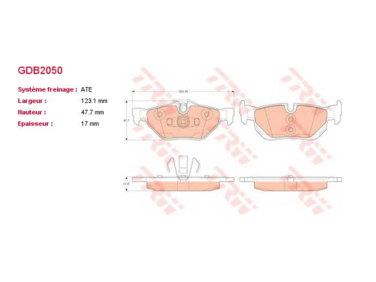 Plaquettes TRW GDB2050