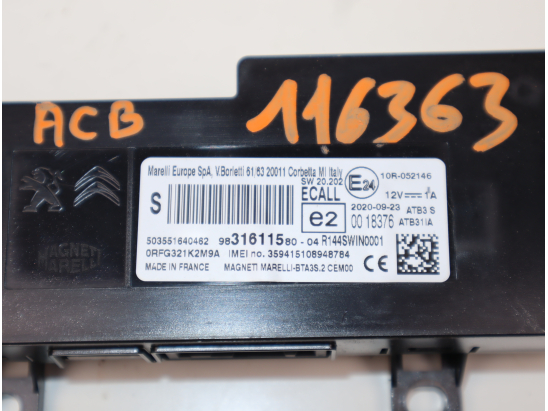 BOITIER BTA LOCALISATION