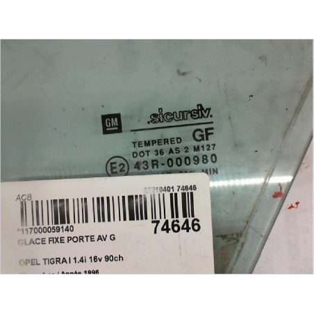 GLACE FIXE PORTE AV G