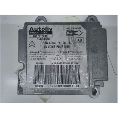 Boitier pyrotechnique occasion CITROEN BERLINGO I Phase 2 - 2.0 HDi 90ch