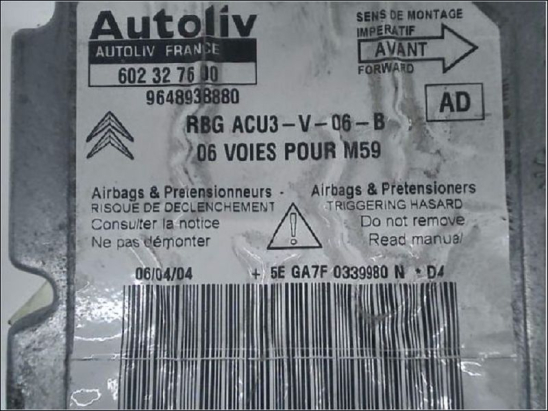 Boitier pyrotechnique occasion CITROEN BERLINGO I Phase 2 - 2.0 HDi 90ch