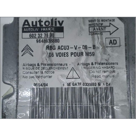 Boitier pyrotechnique occasion CITROEN BERLINGO I Phase 2 - 2.0 HDi 90ch