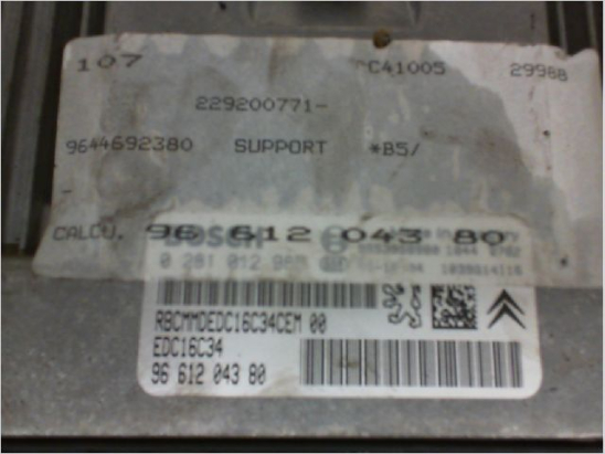 Calculateur moteur occasion CITROEN C4 I Phase 1 - 1.6 HDi 110ch
