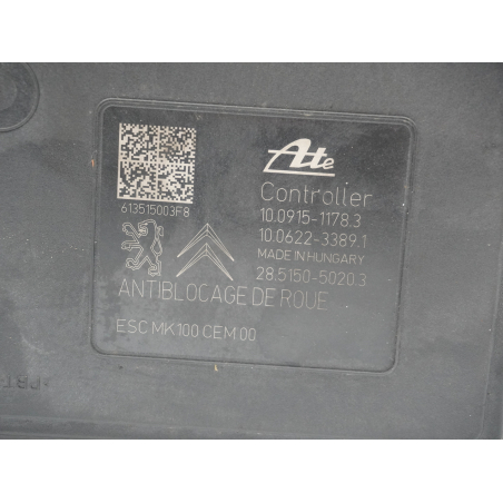 Calculateur abs occasion PEUGEOT 208 Phase 1 - 1.2 VTI 82ch