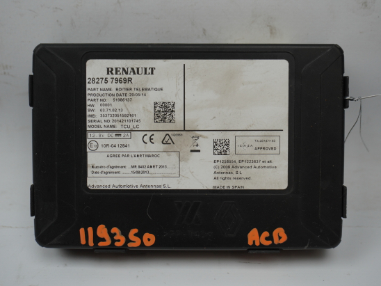 Module de navigation occasion RENAULT SCENIC III Phase 3 - 1.2i 132ch