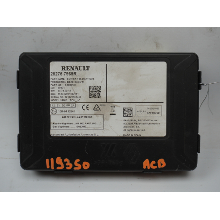 Module de navigation occasion RENAULT SCENIC III Phase 3 - 1.2i 132ch