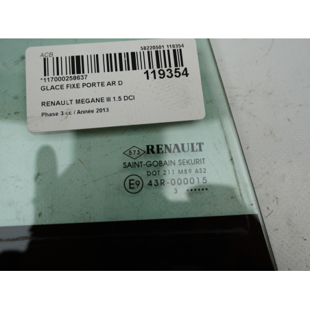 GLACE FIXE PORTE AR D