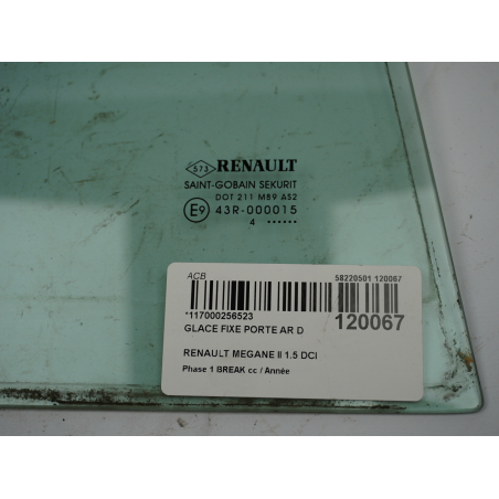 GLACE FIXE PORTE AR D