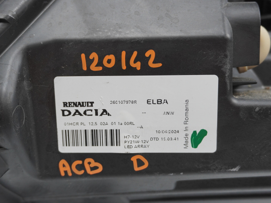 Phare droit occasion DACIA JOGGER Phase 2 - 1.6i EH 90ch