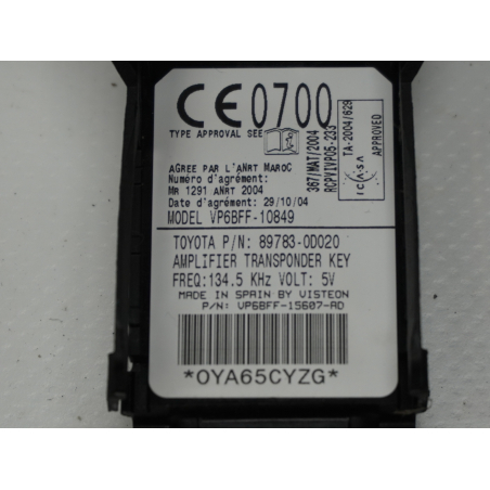 BAGUE RECEPTRICE TRANSPONDEUR