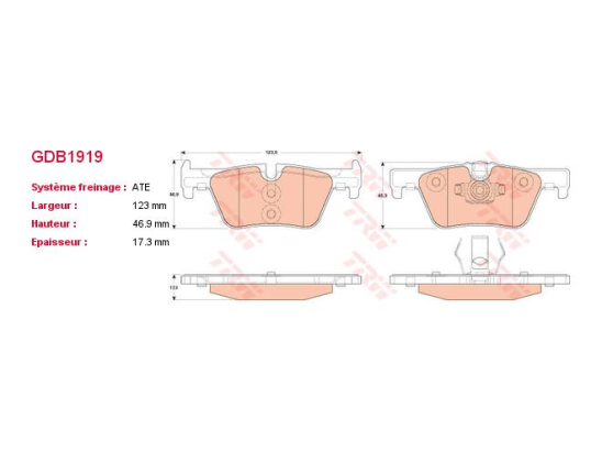 Plaquettes TRW GDB1919