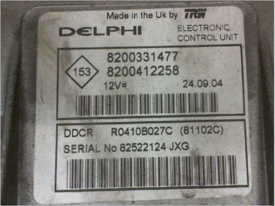 Calculateur moteur occasion RENAULT CLIO II Phase 2 - 1.5 DCI 80ch