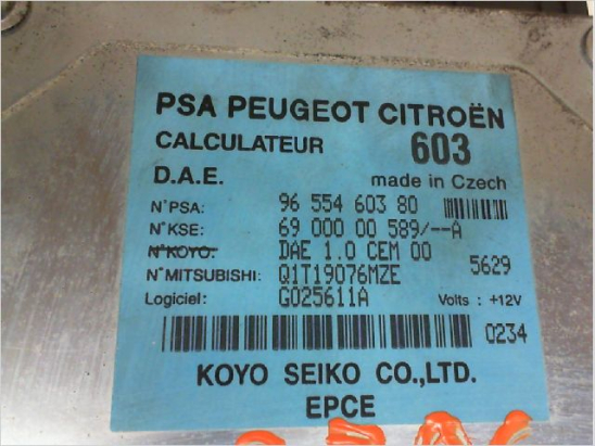 Calculateur direction assistee occasion PEUGEOT 1007 Phase 1 - 1.4 HDI