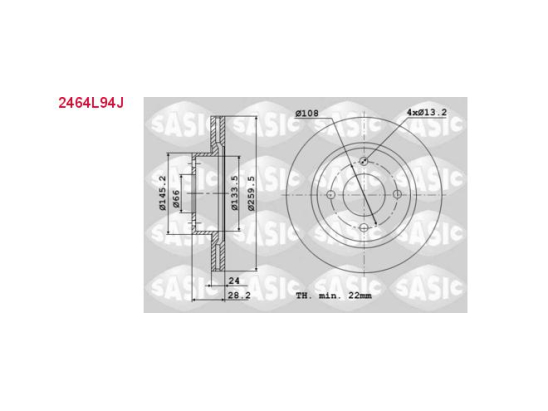 Jeu Disques Sasic 2464L94J