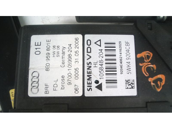 Mecanisme+moteur leve-glace arg occasion AUDI A4 II Phase 2 - 2.0 TDi 140ch