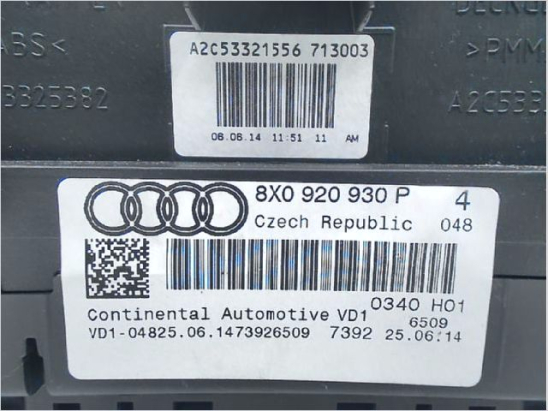 Bloc compteurs occasion AUDI A1 Phase 1 - 1.6 TDI 90ch