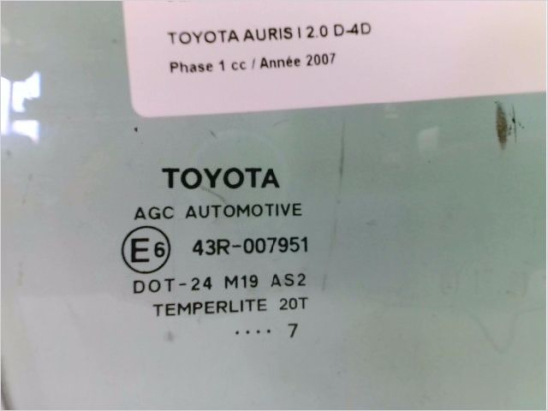 Glace porte av d occasion TOYOTA AURIS I Phase 1 - 2.0 D-4D