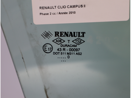Glace porte av d occasion RENAULT CLIO CAMPUS II Phase 2 - 1.5 DCI 65ch