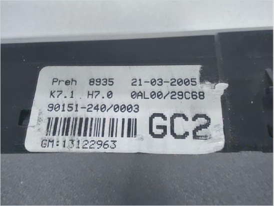 Commande de chauffage occasion OPEL ASTRA III Phase 1 - 1.9 CDTI 120ch