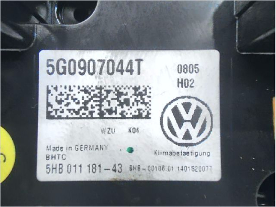 Commande de chauffage occasion VOLKSWAGEN GOLF VII Phase 1 - 1.2 TSI 105ch