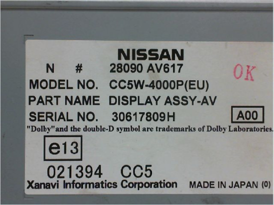 Autoradio occasion NISSAN PRIMERA IV Phase 1 - 1.9 DCI