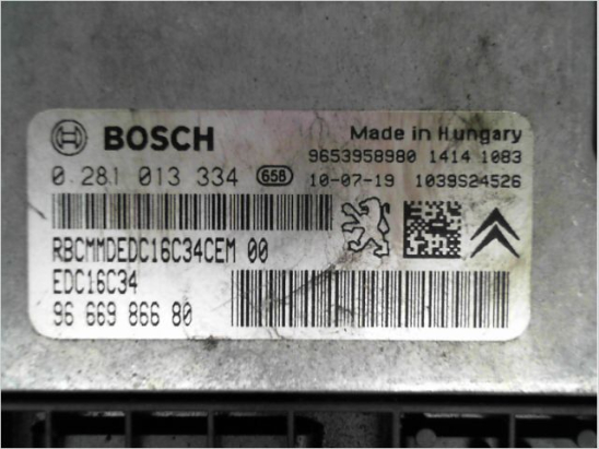 Calculateur moteur occasion PEUGEOT 3008 I Phase 1 - 1.6 HDI 110ch
