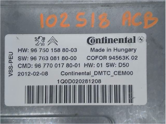 Calculateur alimentation électrique occasion CITROEN C3 II Phase 1 - 1.6 HDI 90ch