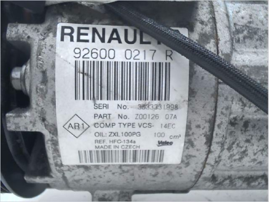 Compresseur air conditionne occasion RENAULT CLIO IV Phase 1 - 0.9 TCE 90ch