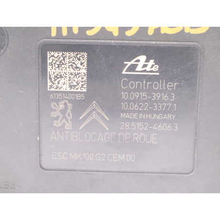 Calculateur abs occasion PEUGEOT 2008 Phase 1 - 1.4 HDI 68ch